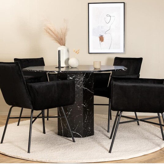 Venture Home Spisegruppe Venture Home Monte Carlo Spisebord og Annika Spisestol GR22349