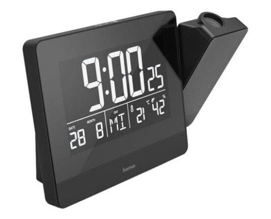 Hama Plus Charge - alarm clock - electronic - desktop - black