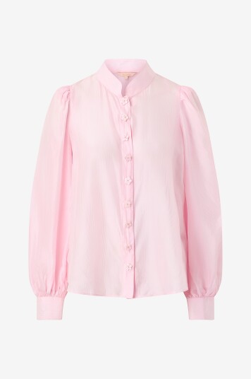 byTimo   Bluse Striped Organza   Rosa