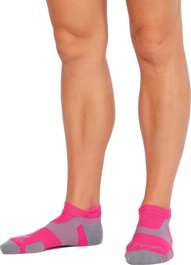 2XU Vectr Light Cushion No Show Sock XL, Magenta/Light Grey 2XU Vectr Light Cushion No Show Sock XL, Magenta/Light Grey