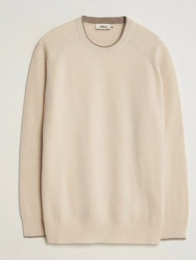 Altea Rib Wool Raglan Sweater Cream