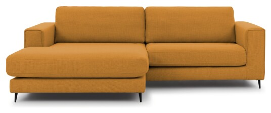 Juvila PALMA Sofa m. bred sjeselong XL venstre, Oker/Karry/Gul Unoliving