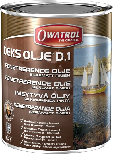 Owatrol deksolje d1 treolje silkematt 25 liter