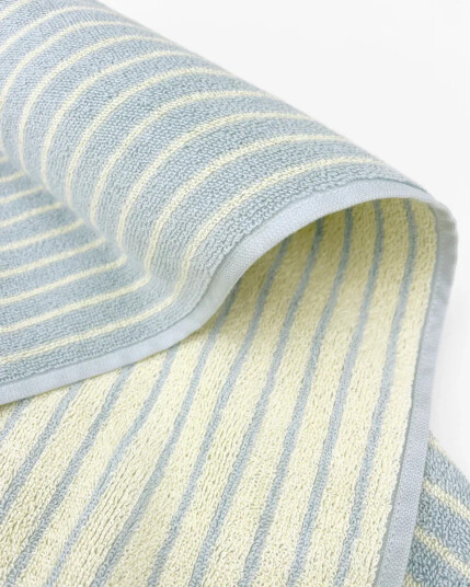 Maison Deux Stripes Color Blue Butter Yellow   Blue   90X 180CM