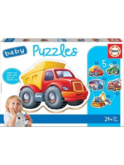 Educa Baby puzzles 5 pcs vehicles 24 months 3D Puslespill
