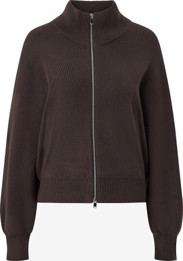Gina Tricot Kardigan Knitted zip bomber cardigan Brun