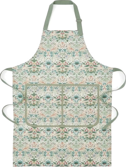 Morris & Co Morris & Co Strawberry Thief Cotton Apron - Green - 70X95CM