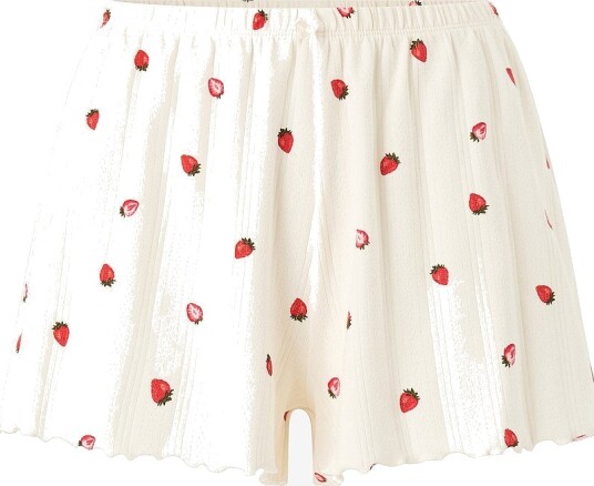 Hunkemöller Pyjamasshorts Short Pointelle Print Hvit