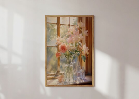 Plakat Blomster Vindu