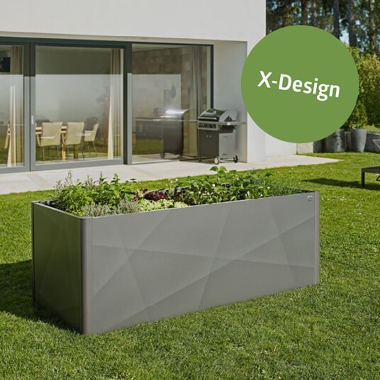 Biohort Dyrkingsbed 2 x 0,5 X Design metallic quartz grå