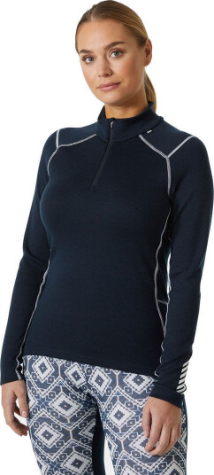 Helly Hansen Dame Lifa Merino Mellomvekt 1/2 Glidel?s Basislag marineblå Xs Bl?XS