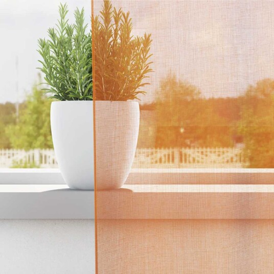 Voilegardiner med hemper 2 stk oransje 140x225 cm 8721158552990