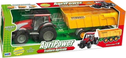 Rstoys Maxi Traktor Agripower Med Friksjonsmotor Og Lasteplan 1:18 3+ År Rstoys Maxi Traktor Agripower Med Friksjonsmotor Og Lasteplan 1:18 3+ År