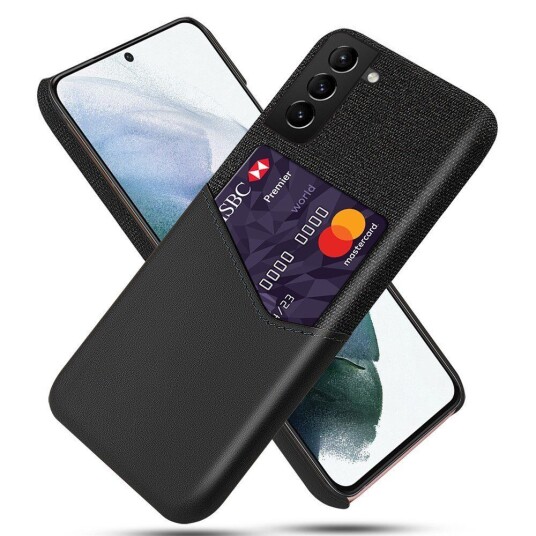 INCOVER Samsung Galaxy S22 Kunstskinn Bakdeksel Med Kortlommer - Svart