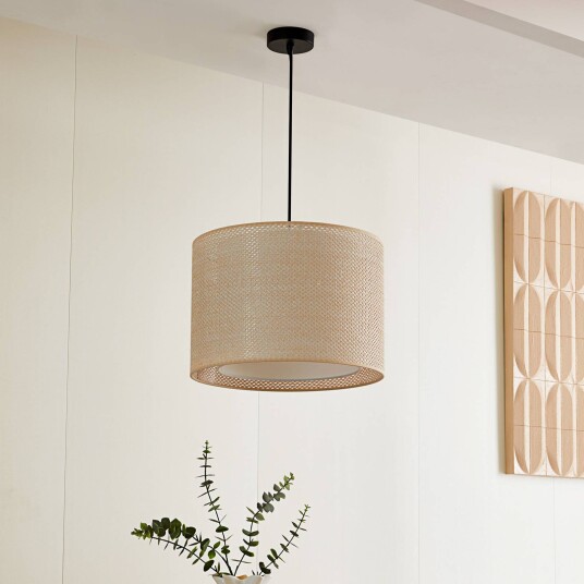 Lindby Soula hengelampe stoff Ø 40 cm