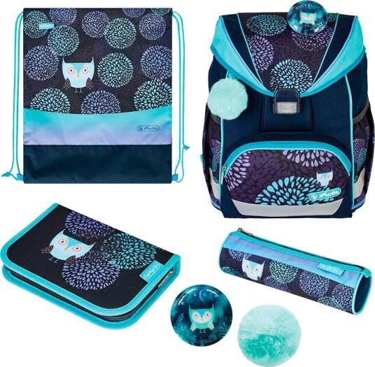 Herlitz UltraLight Plus Skolesekk Sett 15 Liter Flower Owl Herlitz UltraLight Plus Skolesekk Sett 15 Liter Flower Owl
