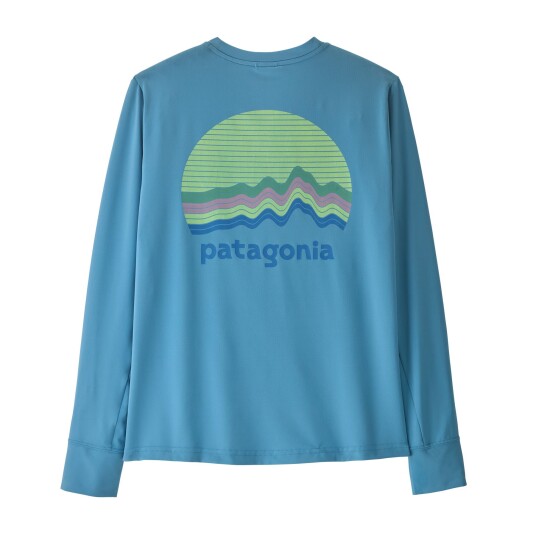 Patagonia Kids L/S Cap SW T shirt Shore Blue L 12år