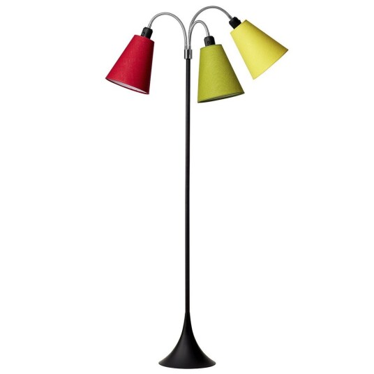 Trafikk Gulvlampe E27 i Sort Med Rød/Lime/Gul - Nielsen Light Trafikk Gulvlampe E27 i Sort Med Rød/Lime/Gul - Nielsen Light