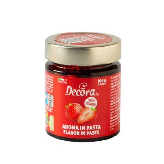 Decora Smakstilsetning Paste Jordbær 100g 