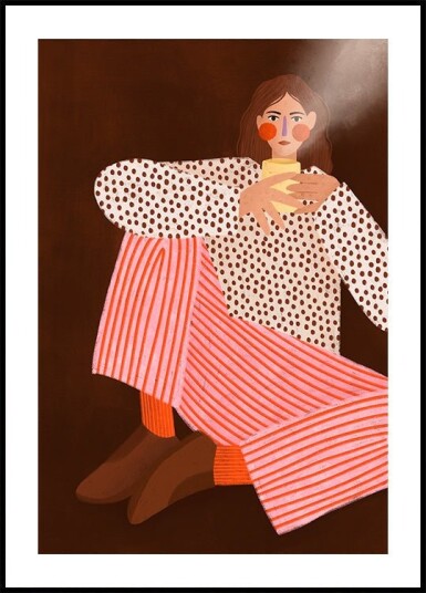 Woman With the Cup of Tea Poster Plakat / 70x100cm