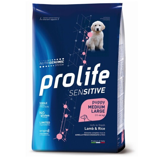 Prolife Sensitive Puppy Medium/Large Lammekroketter Og Riskroketter Til Hunder 10 kg Prolife Sensitive Puppy Medium/Large Lammekroketter Og Riskroketter Til Hunder 10 kg