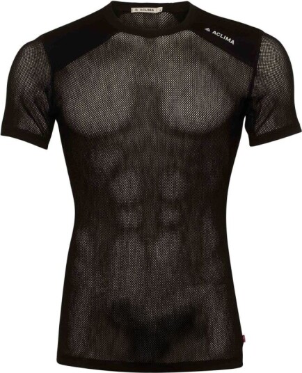 Aclima Men's WoolNet Light T-Shirt XL, Jet Black Aclima Men's WoolNet Light T-Shirt XL, Jet Black