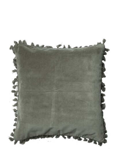 C'est Bon Pudebetræk, Velour/Bomuld M/Frynser Beige C'est Bon EUCALYPTUS 45X45CM