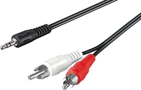 Goobay 3,5 mm til 2 x RCA Lydkabel 0,5 m Svart Goobay 3,5 mm til 2 x RCA Lydkabel 0,5 m Svart