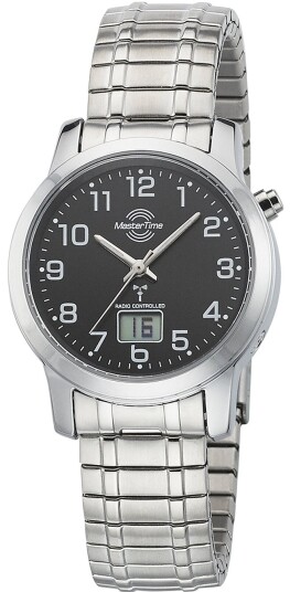 Master Time Dameklokke MTLA 10309 22M Funk Basic Sort/Stål Ø34 mm