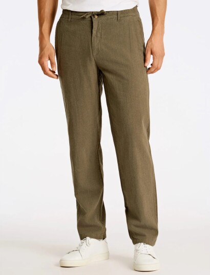 Lindbergh Linen Pants Green S
