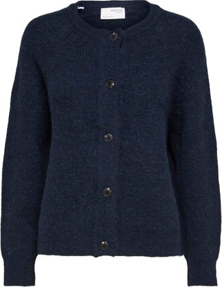 Selected Femme Lulu Ls Knit Short Cardigan - Dark Sapphire Melange S Selected Femme Lulu Ls Knit Short Cardigan - Dark Sapphire Melange S