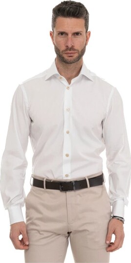 Kiton Herre Skjorter Hvit 4XL,