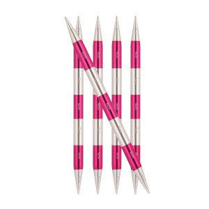 KnitPro SmartStix Strømpepinne Aluminium 14cm Rosa 2,50mm