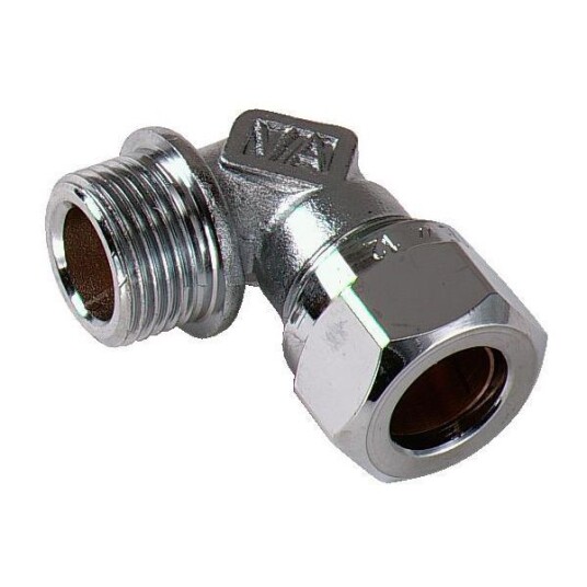 Vatette FG035043520 Vinkelkobling 90°, forkrommet, utv. gjenge 12 mm x G15