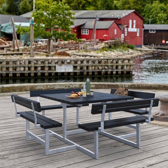Piknikbord PLUS Picnic med 4 Ryggstøtter 224 cm Plast Piknikbord PLUS Picnic med 4 Ryggstøtter 224 cm Plast