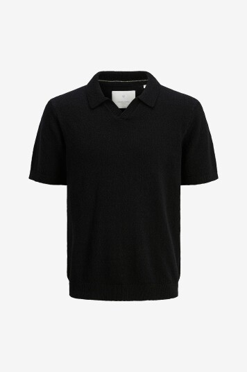 Jack & Jones Genser jprcCwilder Knit Split Neck Svart