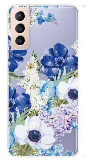 INCOVER Samsung Galaxy S22 Fleksibel Plast Deksel - Lilla Blomster
