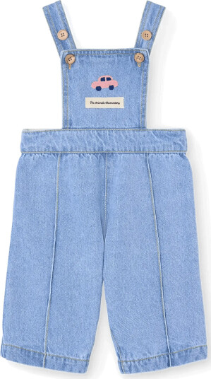 THE ANIMALS OBSERVATORY Catfish  Baby Denim Jumpsuit   Blue   80/86