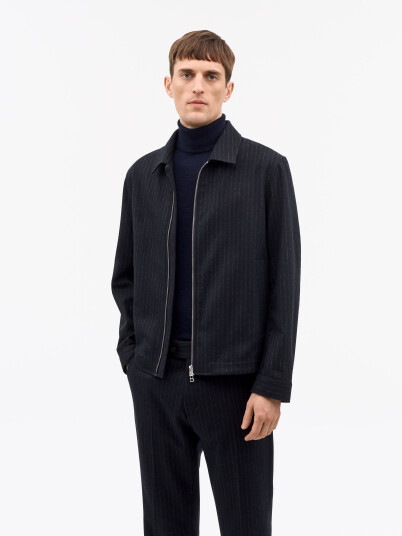 Tiger Of Sweden Barnaby Wool Pinstriped Jacket Blue Function