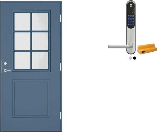 Ytterdør Swedoor Clever-Line+ Tiveden med Yale Doorman Classic Home