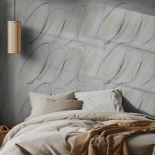 Tapet   Abstrakt Oval Design
