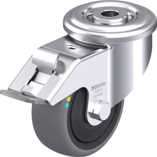 Blickle 849886 Ler-Tpa 80Kfd-Fi-Els Styrehjul Med Brems Hjuldiameter 80 Mm Bæreevne Maks. 65 Kg 1 Stk