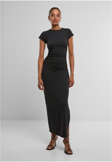Urban Classics Lang kjole Jersey Maxi Kjole for Kvinner M Damer svart