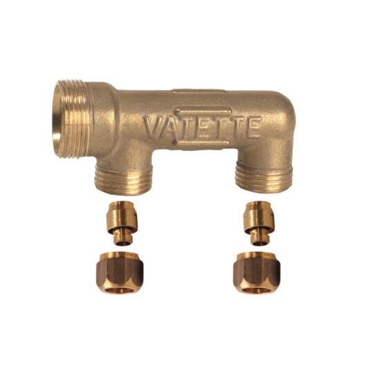 Vatette 1880324 Fordelersett M28 x 1,5 mm, c/c 50, G15, 4 avstikk 15 x 2,5 mm