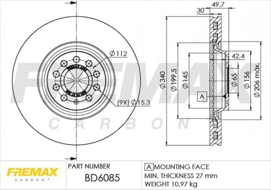 Bremseskive FREMAX BD-6085