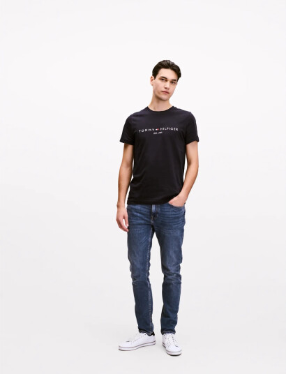 Tommy Hilfiger Core Tommy Logo Tee - Black - XS
