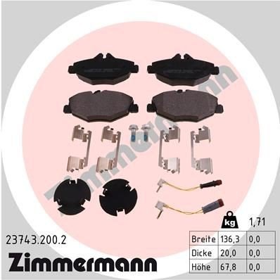Bremseklosser ZIMMERMANN 23743.200.2