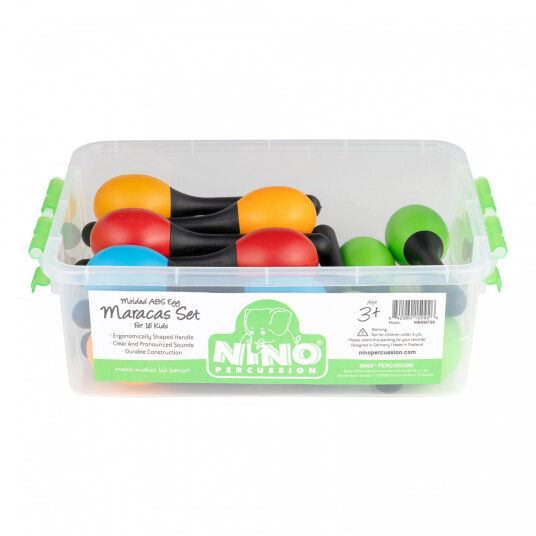 Nino Percussion Ninoset56 Maracas Shaker Set Small. 16 Pcs