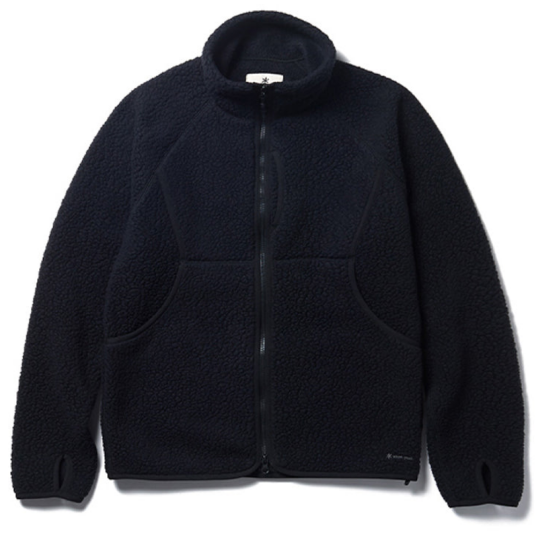 Snow Peak Thermal Boa Fleece Jacket Black Black S