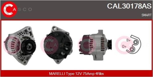 Dynamo CASCO CAL30178AS Dynamo CASCO CAL30178AS